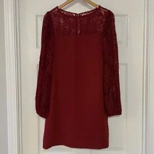 White House Black Market lace sleeve Dress